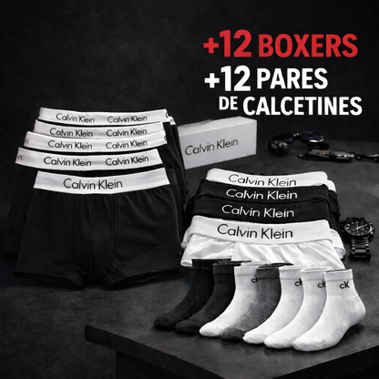 🔥OFERTA BÓXER Calvin Klain X12 Para Niños - COMPRE 6 Y LLÉVESE 12 + 12 Calcetines