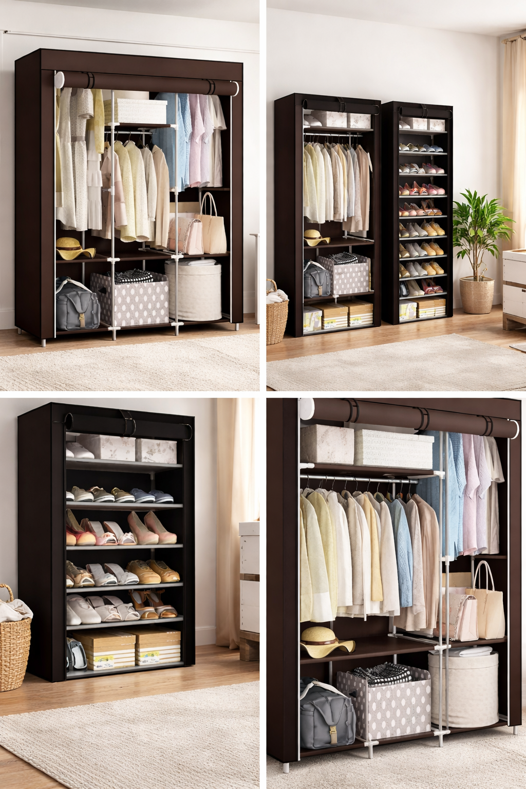 ✨ Combo Organizador: Armario Portátil + Zapatera de Gran Capacidad