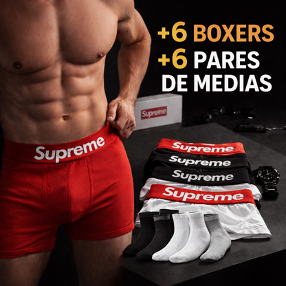 OFERTA BÓXER SUPREMO X6 - COMPRE 3 Y LLÉVESE 6 + 6 Calcetines+ Envío gratis + REGALO