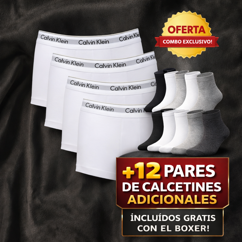 🔥OFERTA BÓXER Calvin Klein X12 - COMPRE 6 Y LLÉVESE 12 + 12 Calcetines🔥