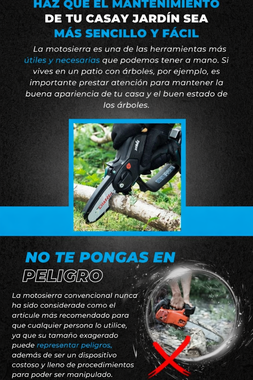 Mini Motosierra De Mano Portatil Recarga Original + Envío Grátis + Regalos