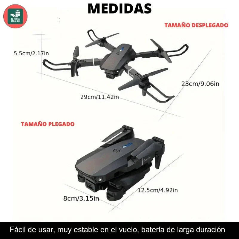 NUEVO DRONE E88 PRO 4K - CON INTELIGENCIA ARTIFICIAL + Envío Grátis